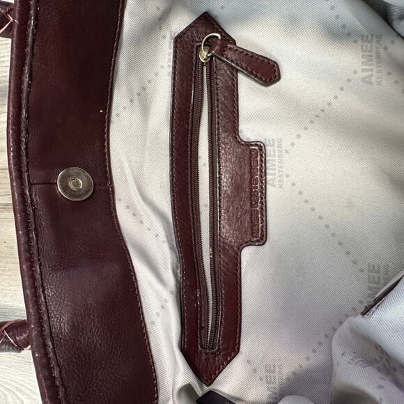 Aimme Kestenberg Chocolate Brown Leather Convertible Shoulder Bag Purse Tote - Picture 9 of 10